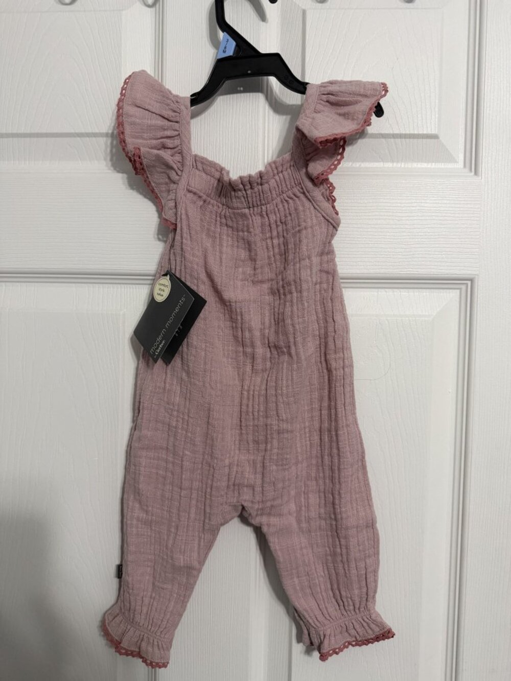 Modern Moments by Gerber Dusty Rose Gauze Romper Size 3-6 Months